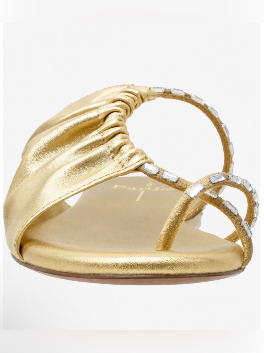 NIB Paolo Gold Crystal-Trim Sandal - W8